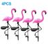 Pink Flamingo Solar Garden Light Ground Stake LED Lawn Decoration 2pcs