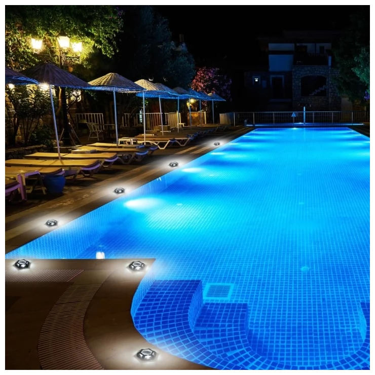 Shock-Resistant 6 LED Solar Path Stud Light Road Driveway Aluminium