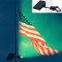 Powerful Solar Flag Pole Light Warm White LED Dusk To Dawn Outdoor Set