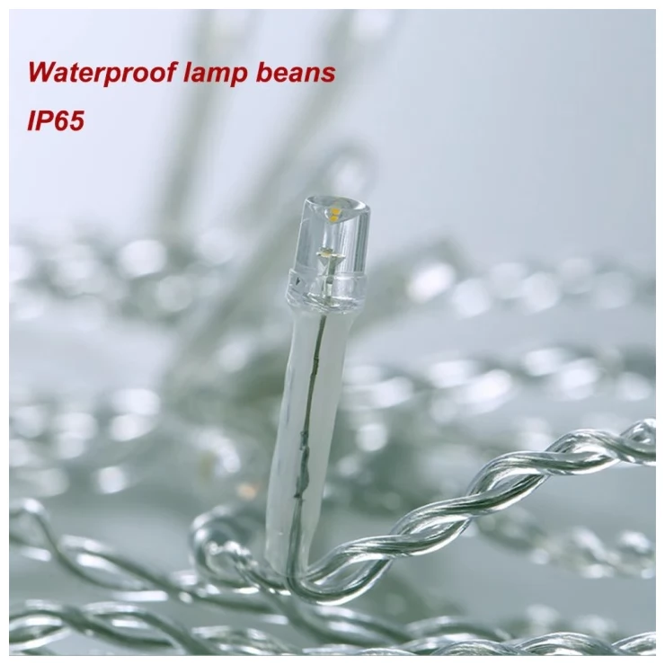 Solar Icicle Lights LED Curtain Christmas Decoration String Garland