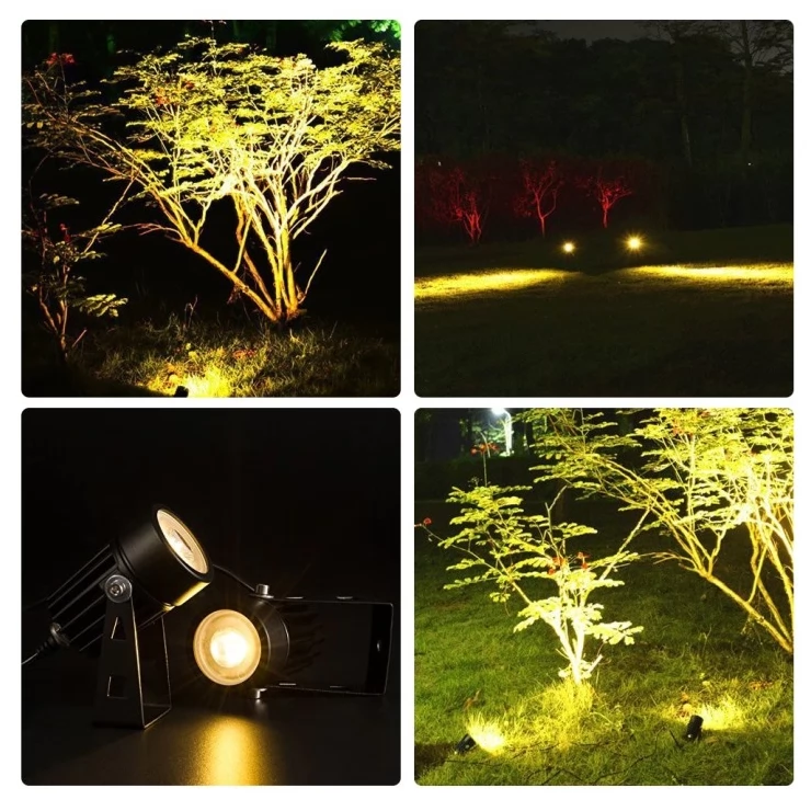Outdoor Dual Ground Solar Spot Light with Separate Solar Panel for garden lawn tree decoration
