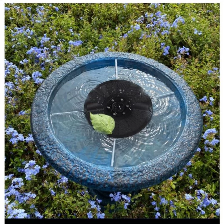 Floating Solar Water Fountain Pump LED Feature With Battery Storage