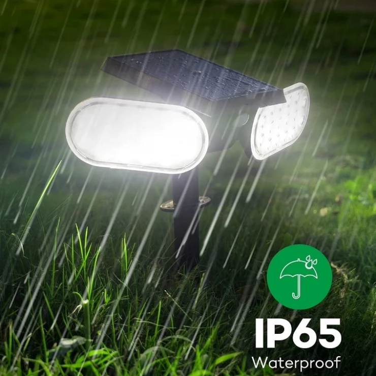 Bright 32 LED Dual Solar Path Light Motion Sensor Universal Spotlight