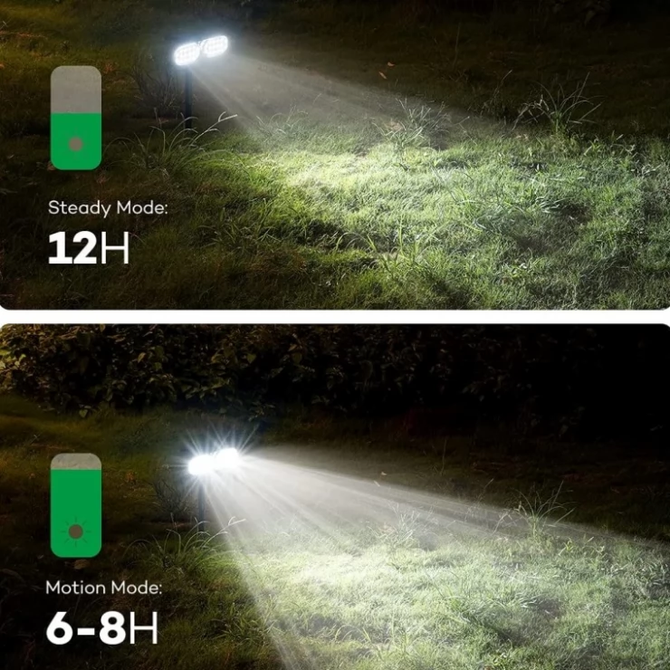 Bright 32 LED Dual Solar Path Light Motion Sensor Universal Spotlight