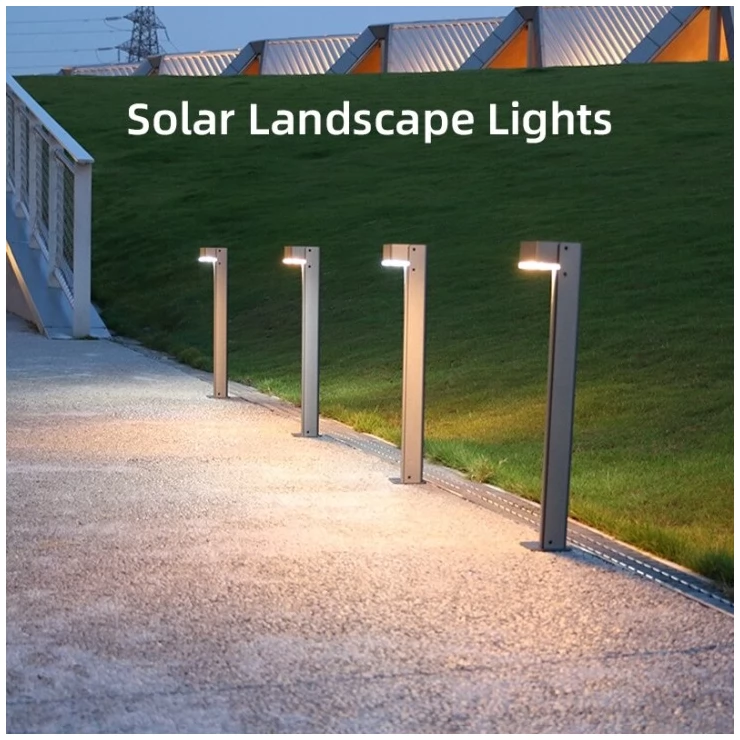 Solar Bollard Light 3W LED Heavy Duty Aluminium Pillar Garden Lamp Set
