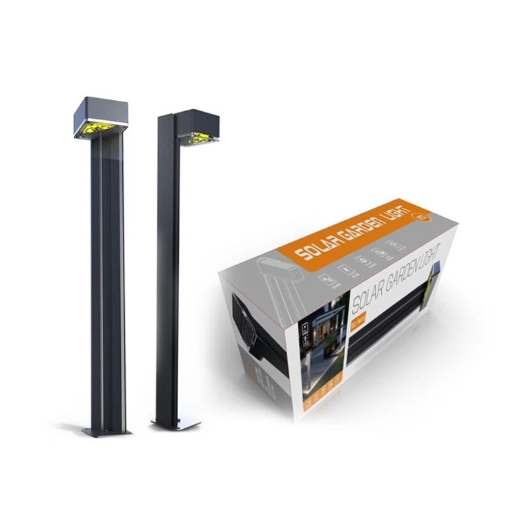 Solar Bollard Light 3W LED Heavy Duty Aluminium Pillar Garden Lamp Set