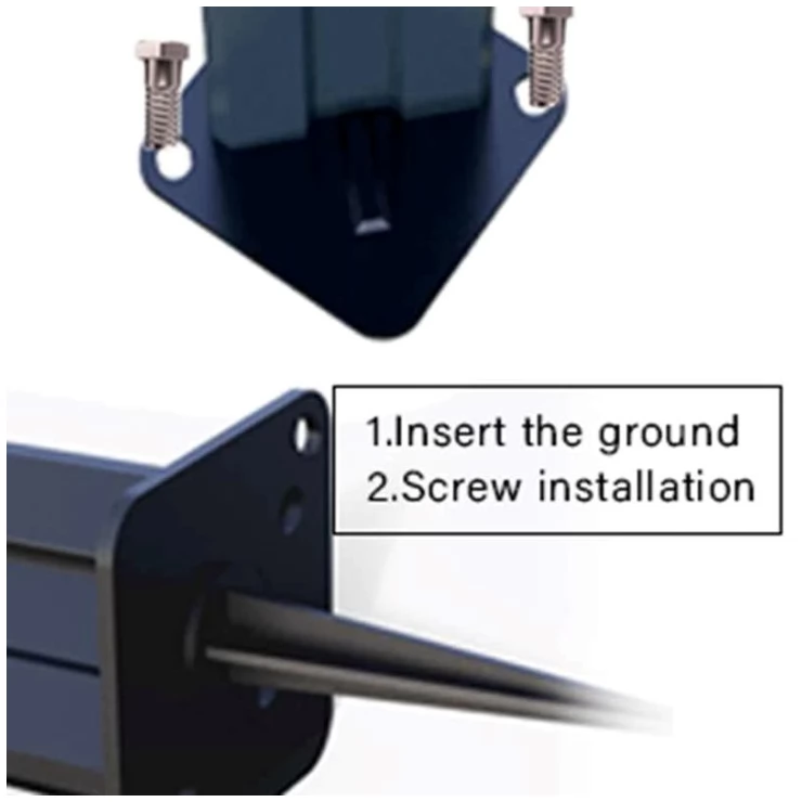 Solar Bollard Light 3W LED Heavy Duty Aluminium Pillar Garden Lamp Set