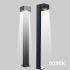 Solar Bollard Light 3W LED Heavy Duty Aluminium Pillar Garden Lamp Set