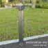 Solar Bollard Light 3W LED Heavy Duty Aluminium Pillar Garden Lamp Set