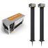 Solar Bollard Light 3W LED Heavy Duty Aluminium Pillar Garden Lamp Set