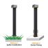 Solar Bollard Light 3W LED Heavy Duty Aluminium Pillar Garden Lamp Set