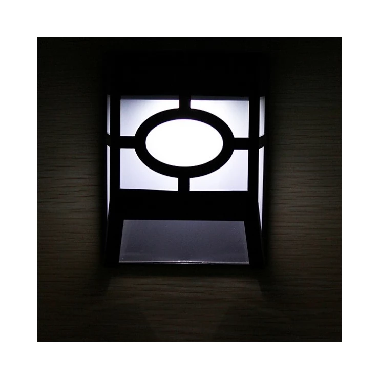 2 LED Solar Wall lights for outdoor fence, garden or backyard