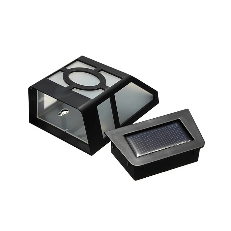 2 LED Solar Wall lights for outdoor fence, garden or backyard