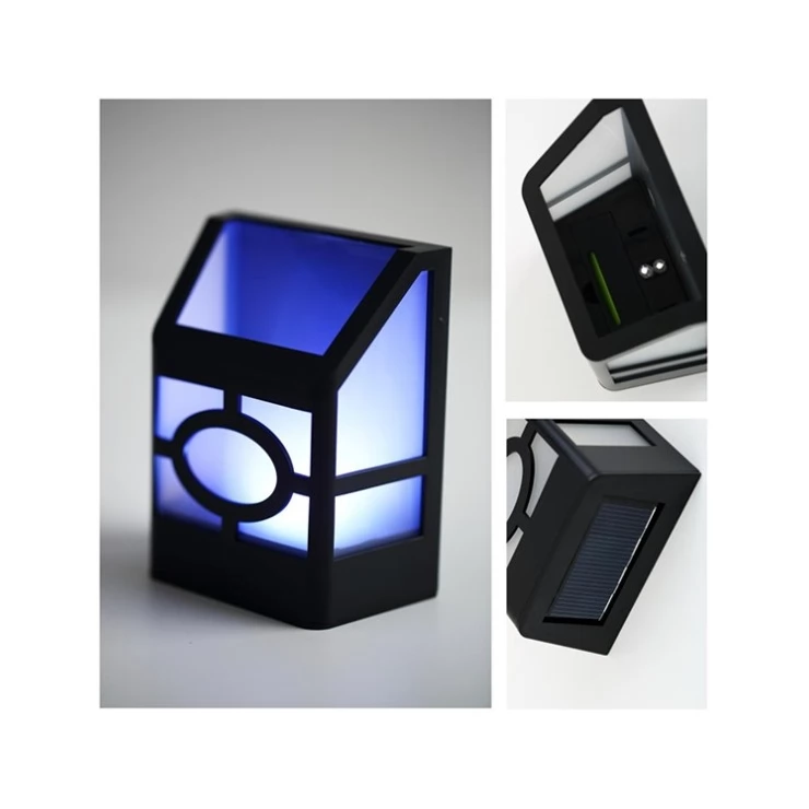 2 LED Solar Wall lights for outdoor fence, garden or backyard