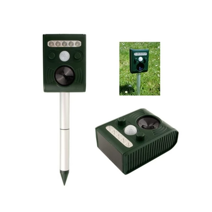 Solar Ultrasonic Animal Repeller PIR LED Light
