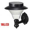 Outdoor Decorative Elegant Bright Solar Wall 16 LED Lamp