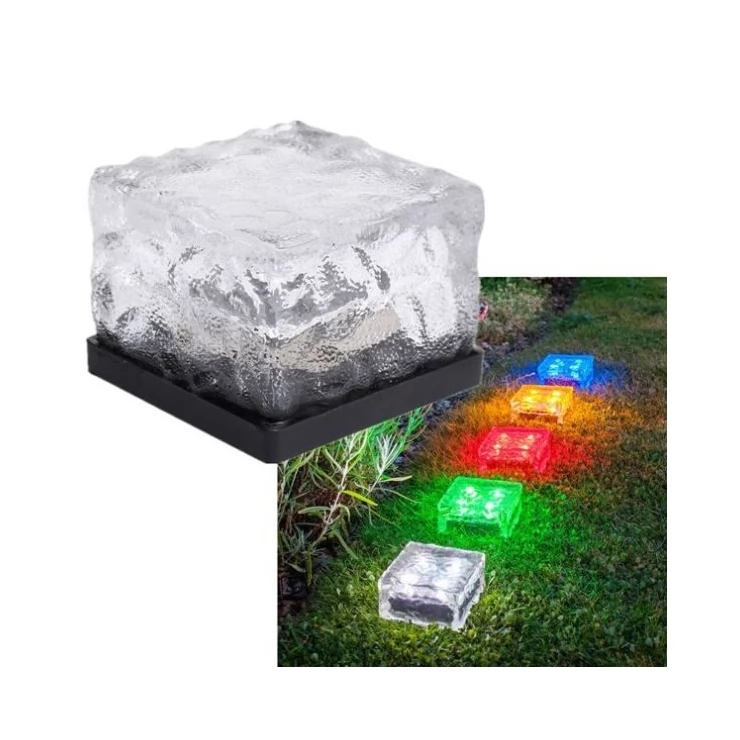 Color-Changing Solar Ice Block LED Light Outdoor Pathway Decoration