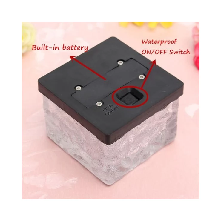 Color-Changing Solar Ice Block LED Light Outdoor Pathway Decoration