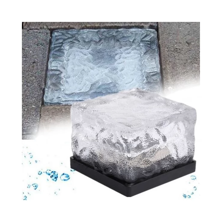 Color-Changing Solar Ice Block LED Light Outdoor Pathway Decoration