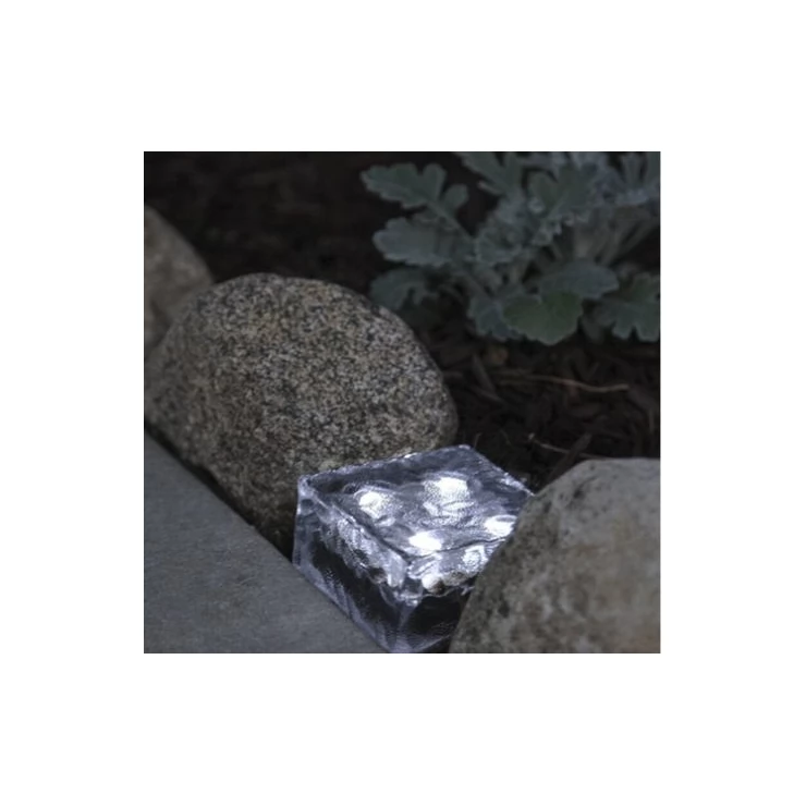Crystal Glass White LED Light Ground Pathway Brick Design