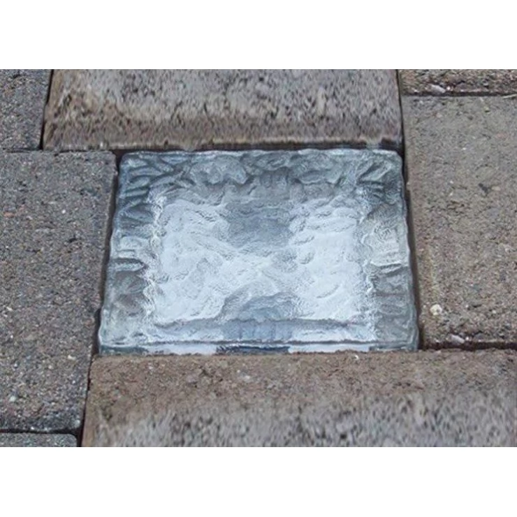 Crystal Glass White LED Light Ground Pathway Brick Design