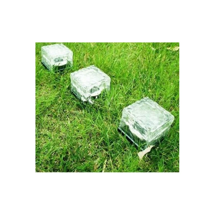 Crystal Glass White LED Light Ground Pathway Brick Design