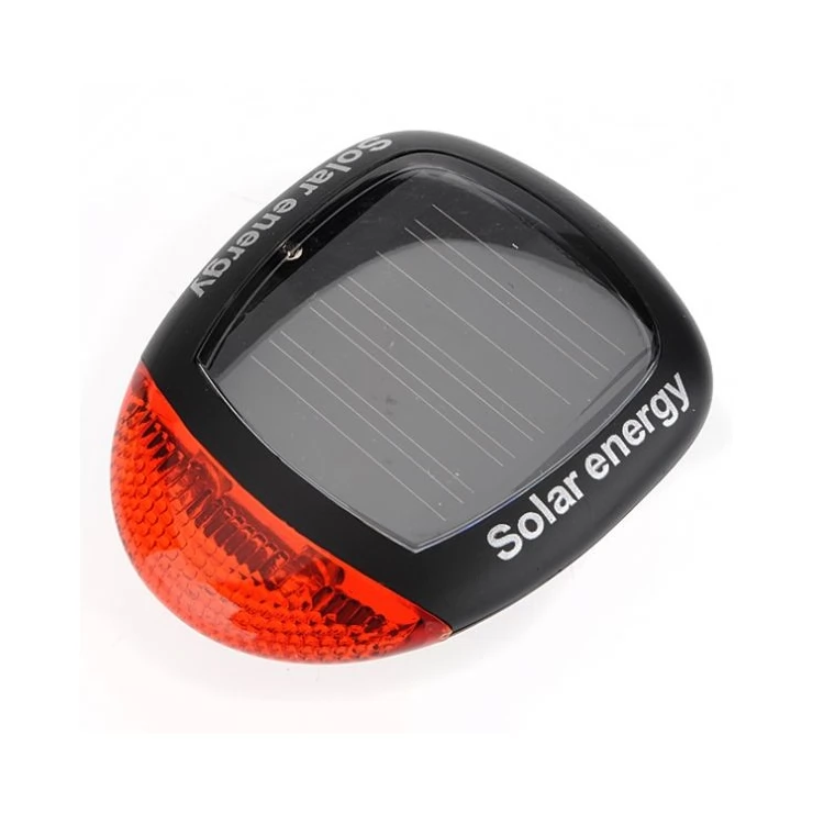 Road Safety Solar Bike Rear Tail 2 LED Light 3 Modes
