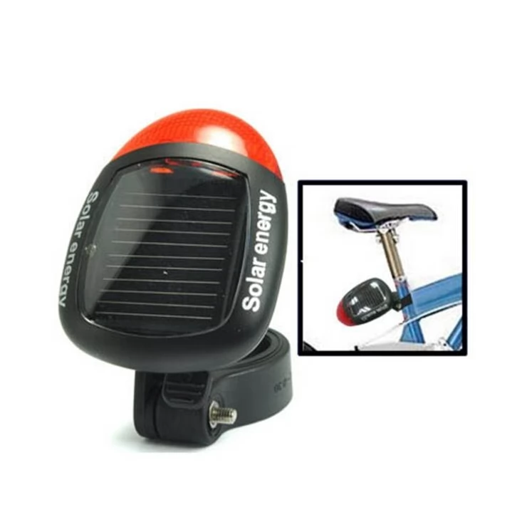 Road Safety Solar Bike Rear Tail 2 LED Light 3 Modes