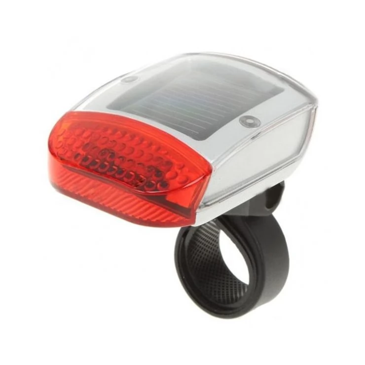 Solar Bike Warning Alert Red LED Tail Light 3 Modes