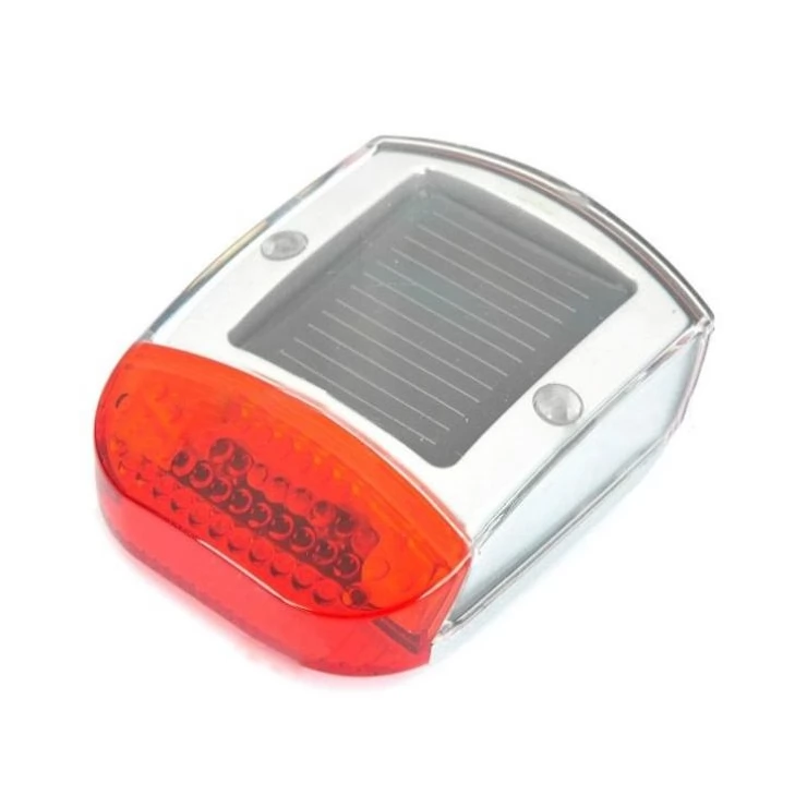 Solar Bike Warning Alert Red LED Tail Light 3 Modes